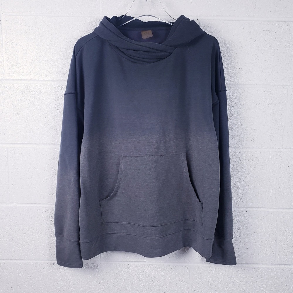 Calia Carrie Underwood Multi Gray Dip Dye‎ Ombre Hooded Sweatshirt Size Large